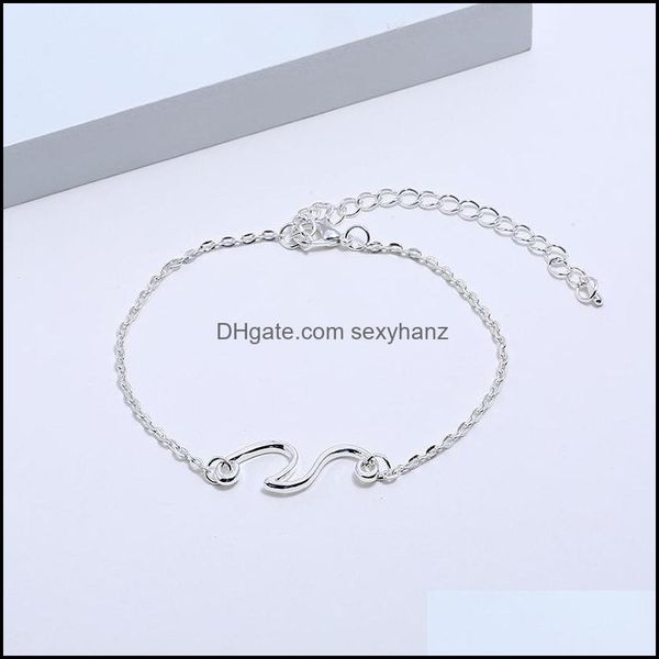 

jewelry anklets simple and stylish cross-border explosions wave foot chain drop delivery 2021 fahat, Red;blue