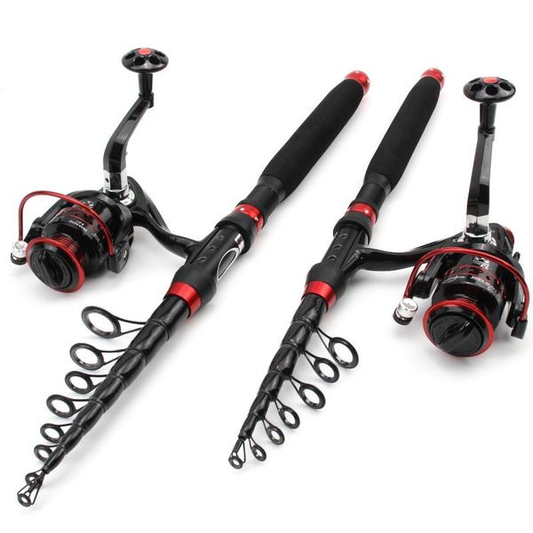 

boat fishing rods 2.1m 2.4m 2.7m 3.0m carbon rod spinning and reels multifunction set beginner