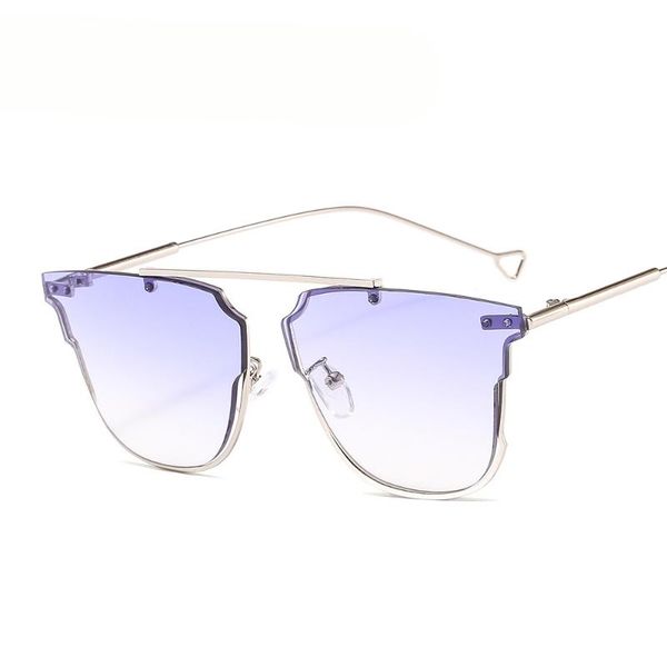 

sunglasses rimless cat eye luxury design women metal sun glasses fashion lady shades uv400 eyewear oculos gafas de sol, White;black