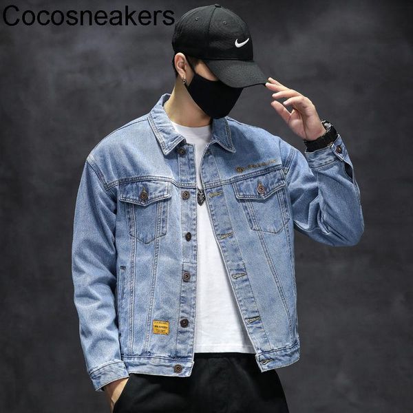 

men's jackets spring denim jacket fashion two color, Black;brown