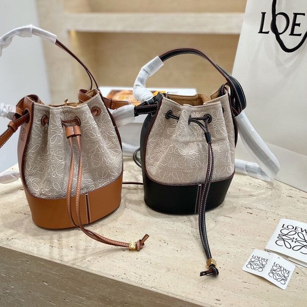 

luxury handbags and storage bags lo yi leather stitching 2021 new fashion versatile women's bag one shoulder hand bucket