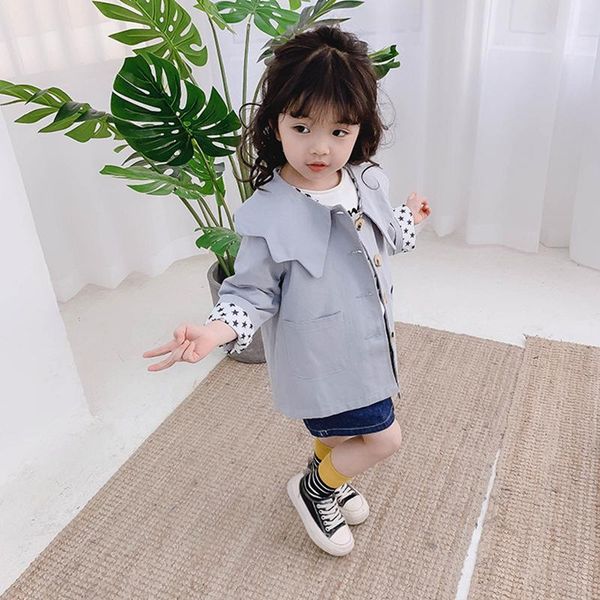

tench coats fashion girls petal collar windbreaker baby coat children's wear for hight 80cm-130cm, Camo