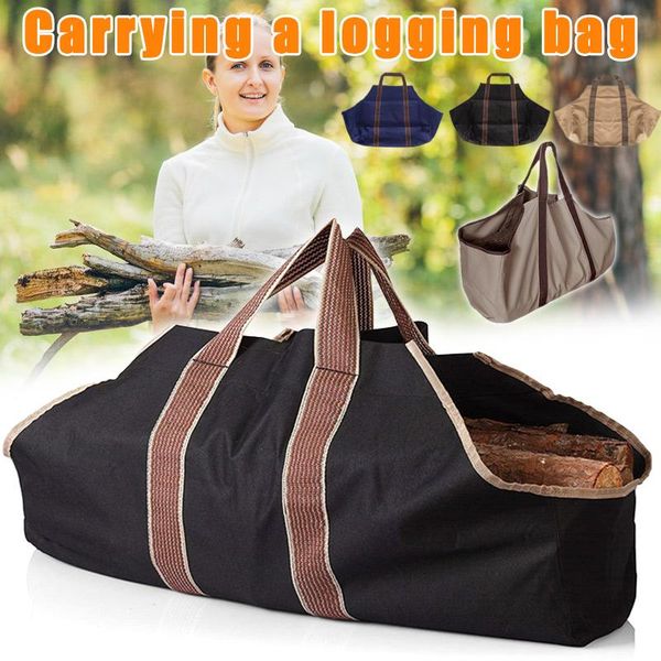 

outdoor bags canvas firewood log tote bag storage package carriers for fireplace birchwood hv99