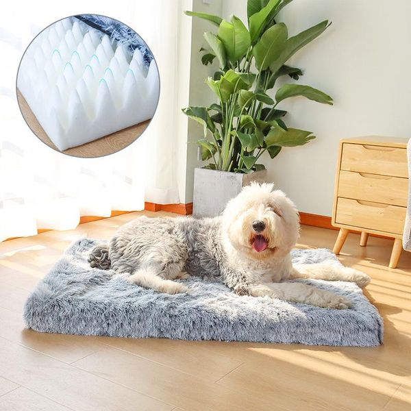 

kennels & pens big pet dog bed for small large medium dogs cat sofa mat long plush grande washable warm sleeping cushion soft pets nest