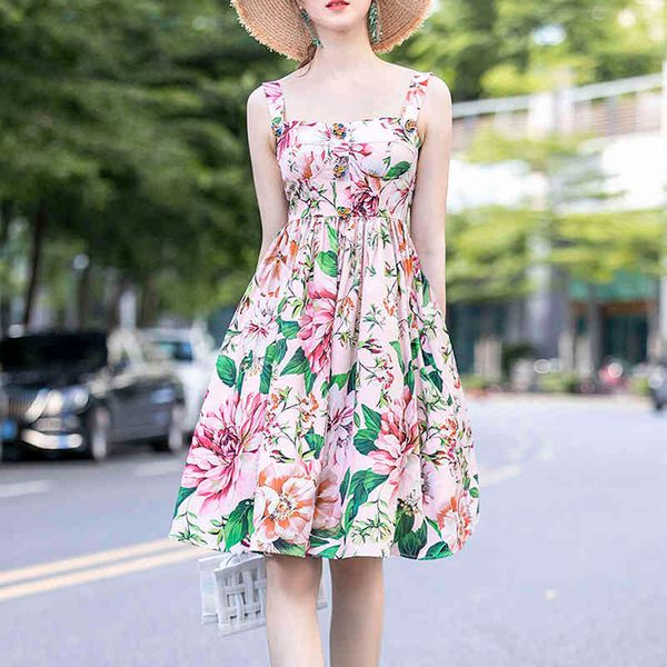 

summer retro-impression strapless three-dimensional decoration thin slings dress women wear, Black;gray