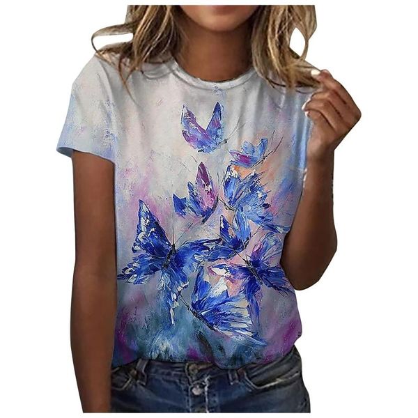 

women's blouses & shirts 5xl plus size women clothing short sleeve t-shirts fashion flower print o-neck summer tee loose casual lady 20, White