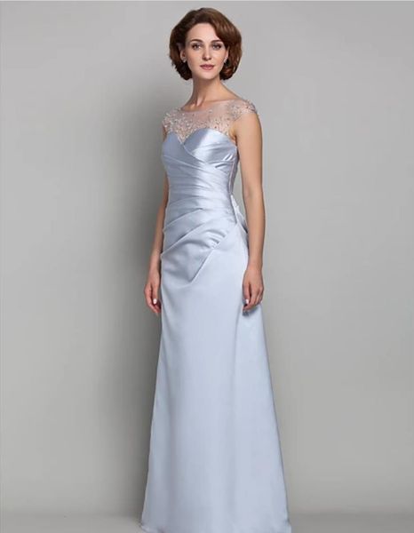 

sheath / column mother of the bride dress see through bateau neck floor length satin tulle sleeveless with criss cross beading 2021 c112, Black;red