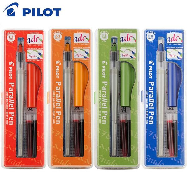

fountain pens pilot parallel pen art gothic arabic calligraphy with 12 color ink cartridges 1.5 2.4 3.8 6.0mm fp3-ss