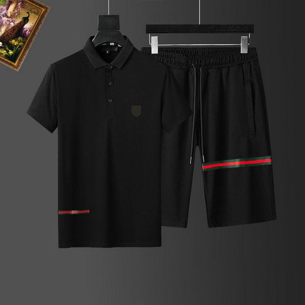 

2021 fashion sportleisure tracksuit set summer short sleeve shorts sportsmen's two piece size -3xl#hsc01, Gray