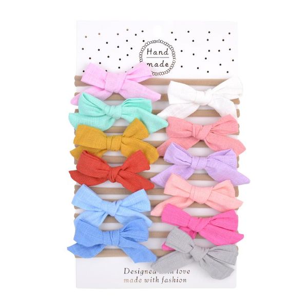 

pcs/lot candy colorful cotton hair band for bady girls boutique handmade elastic rope turban headwear accessories, Slivery;white