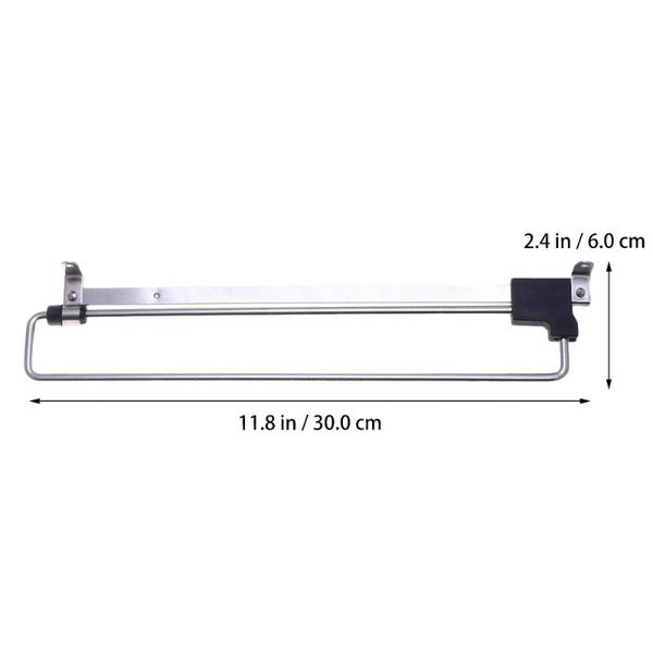 

hangers & racks stainless steel retractable wardrobe rail clothes hanger towel coat closet rod (simplified type,silver,250mm)