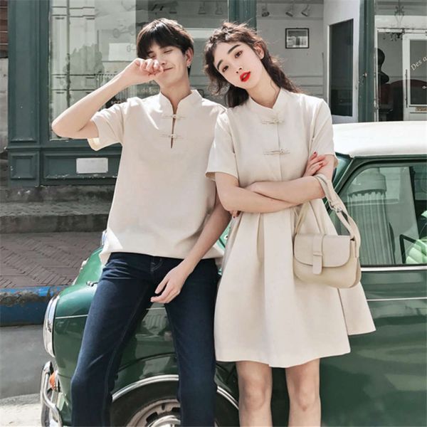 

korean loose chinese short sleeve t-shirt dress student, Black;gray