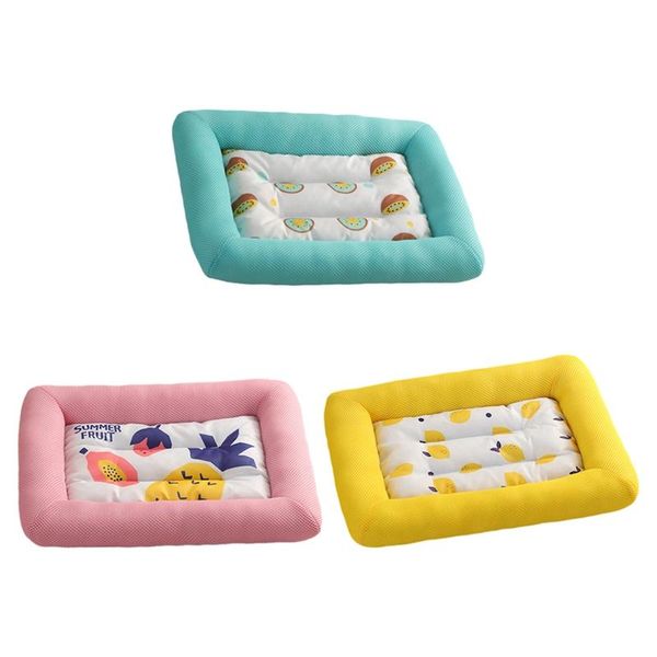 

kennels & pens plush fluffy pet bed waterproof washable cat dog sleep accessories super soft summer cold cushion s m l xl snuffle mat
