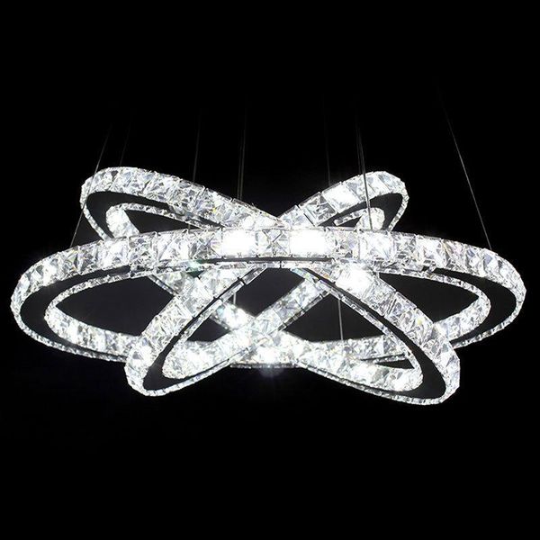 

chandeliers modern chrome chandelier crystals diamond ring led lamp stainless steel hanging light fixtures adjustable cristal mj1117
