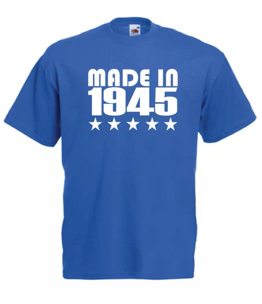 

made in 1945 xmas gift idea mens women t shirts multi-color s-2xl, White;black