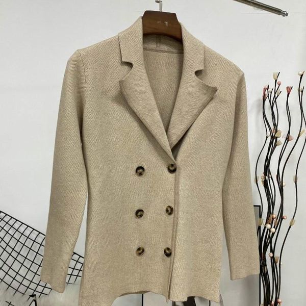 

women's suits & blazers [ewq] korea chic casual fashion women solid color lapel double-breasted loose long-sleeved blazer autumn 2021 1, White;black