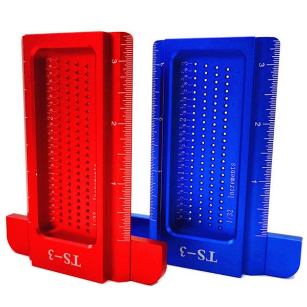 

professional hand tool sets woodworking scriber t-type ruler, hole positioning scribing gauge portable crossed-out carpenter marking