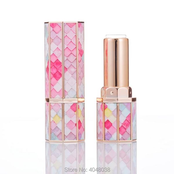 

storage bottles & jars 12.1mm empty lipstick tube colorful lip 3d printing stick eight sides packing container 10pcs