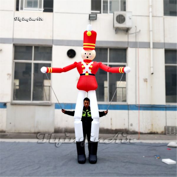 Концертный этап Производительность ходьба надувной Щелкунчик кукла 3,5 м Реклама мультфильм фигурной костюм взорвать защитник кукол для рождественских парад