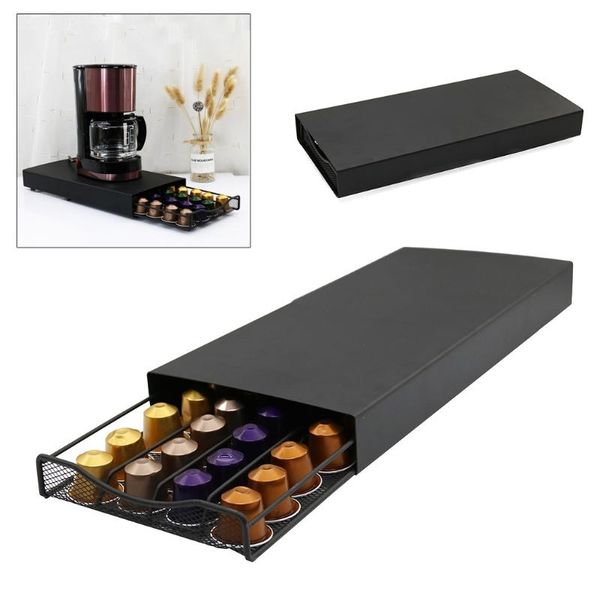 

storage drawers 40 pods iron coffee organizer holder box drawer for cafe a0kc