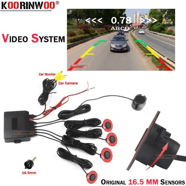 

car rear view cameras& parking sensors koorinwoo original sensor 4 video sysem for monitor camera blind black circle safe parktronic system