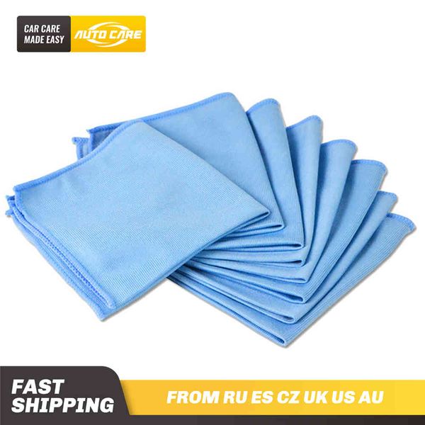 

8-pack car microfiber glass cleaning towels stainless steel polishing shine window windshield cloth 12"x12"
