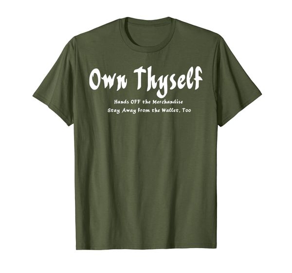 

own thyself mgtow man shirt for males hands off merchandise, White;black