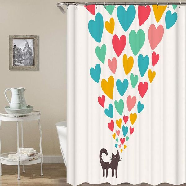 

cartoon plain shower curtain white printed fabric washable curtains decor cortinas de ducha bathroom accessories bw50yl