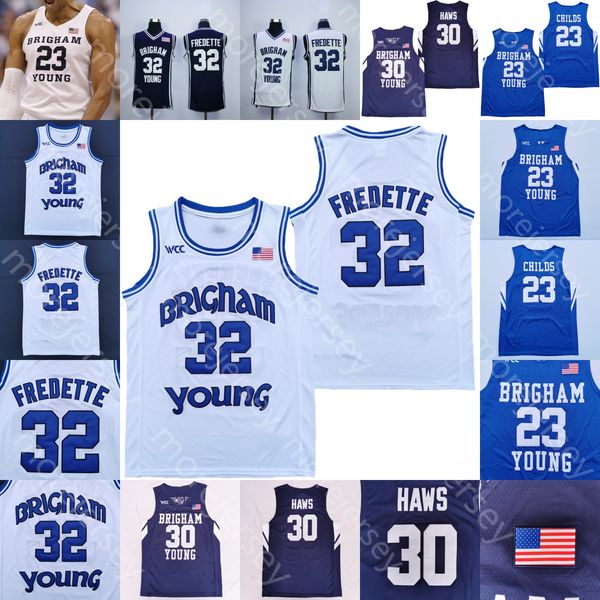 Camisa de basquete BYU Brigham Young Cougars NCAA College Jimmer Fredette Alex Barcello Te'Jon Lucas Spencer Johnson Gavin Baxter Caleb Lohner Danny Ainge Toolson