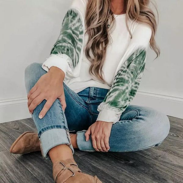 

women's hoodies & sweatshirts women fashion print long sleeve pullover sweatshirt europe casual loose o-neck white jumper femme blusas, Black