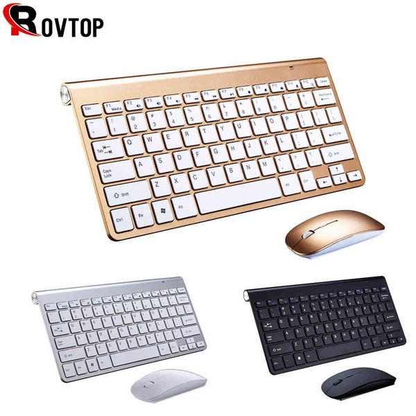 2.4G Combo Set Tastiera e mouse wireless multimediali Notebook Laptop Mac Desktop PC TV Forniture per ufficio