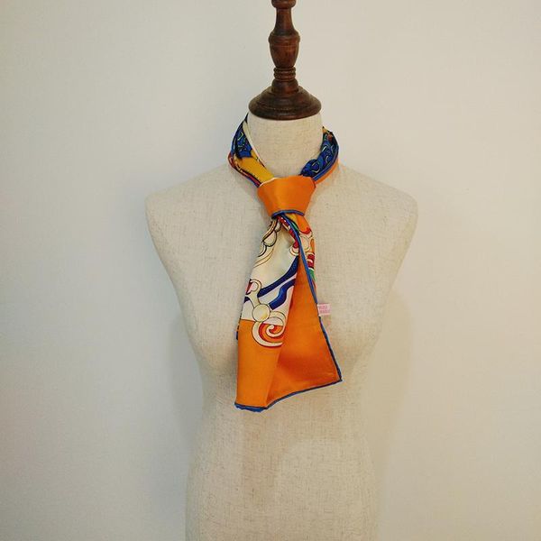 

scarves silk fashion trend elegant and beautiful texture lining simple warm romantic style women's printing charming, Blue;gray
