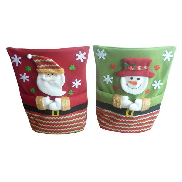 

christmas chair cover santa claus snowman back covers home party decoration