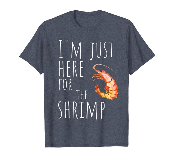 

i'm just here for the shrimp funny seafood t-shirt, White;black
