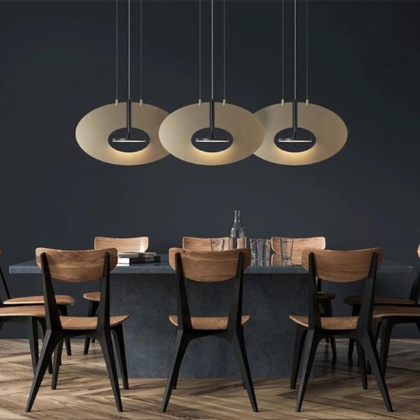 

pendant lamps postmodern creative art gold acrylic chandelier simple cafe bar counter living room bedroom dining bedside led household light