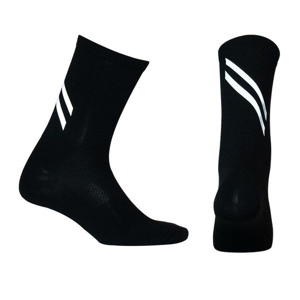 

sports socks reflective cycling sport breathable mtb road bicycle men and women outdoor racing, Black