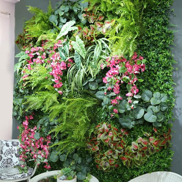 

* 60cm artificial grass plant wall simulation fake lawn wedding party decoration flowers wisteria decor background hanging