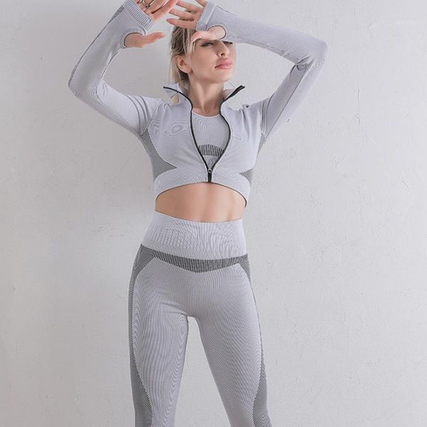 

yoga outfit 2 pieces set seamless women sportswear suit fitness clothing leggings female gym suits workout running clothes