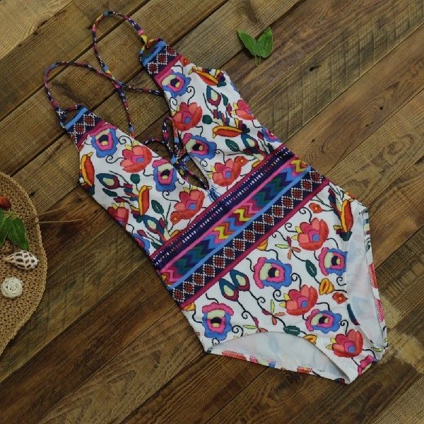 

one swimsuit women's 2020 piece slim back new lace up bikini, White;black