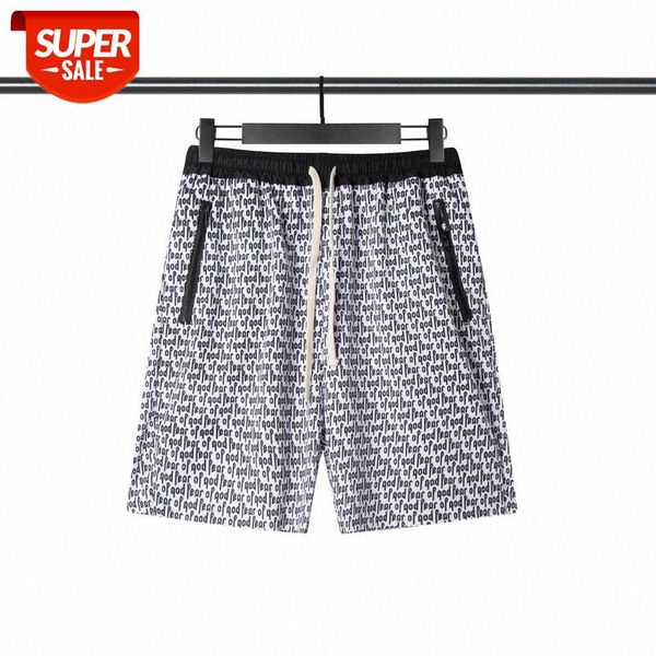 

fog fear of god full printed shorts men's and women's five-point pants #ol46, Black