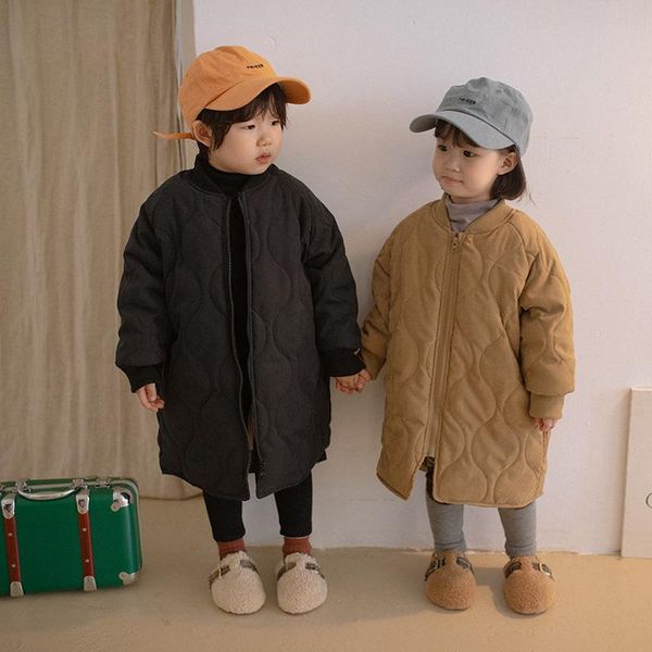 

down coat winter children baby boys thick cotton velour zipper jacket toddler warm teenager outerwear kids girls loose, Blue;gray