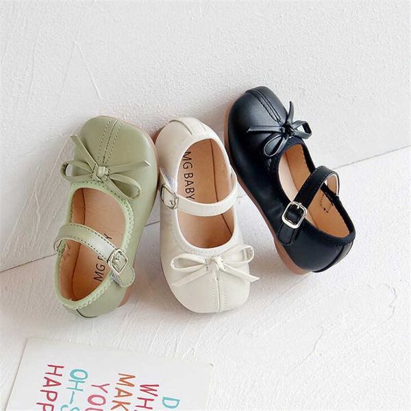 

spring autumn fashion girls leather shoes children's bow flats soft leather fashion princess shoes eur 21-30 x0703