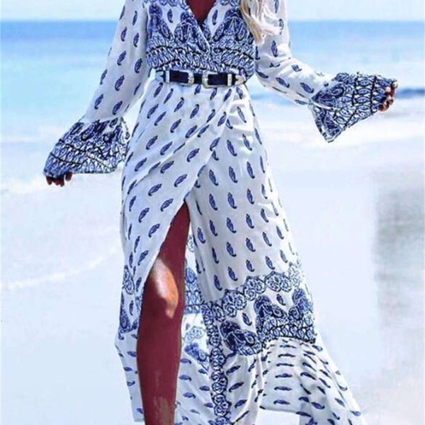 

long sleeve bohemian long leisure vacation beach cover style women, White;black