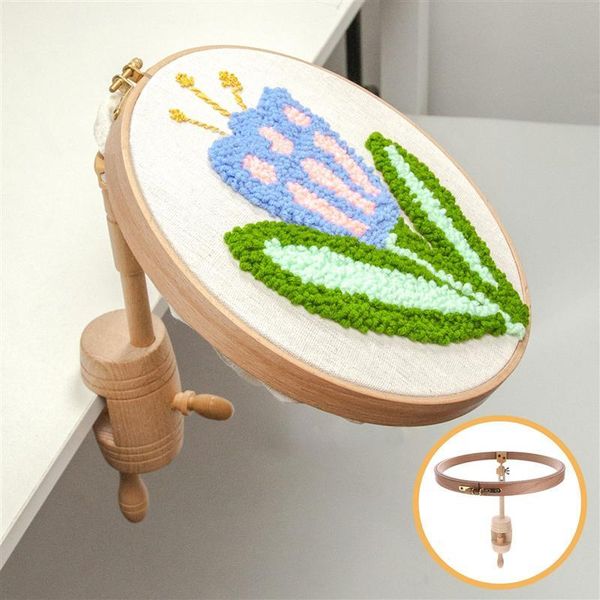 

other arts and crafts sewing tool wooden round embroidery hoop adjustable diy deskstand cross stitch