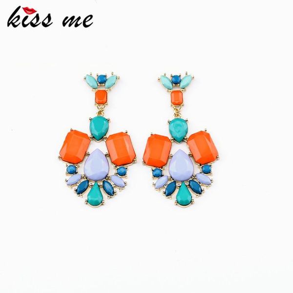 

stud styles 2013 fashion jewelry resin plant multi color earrings, Golden;silver