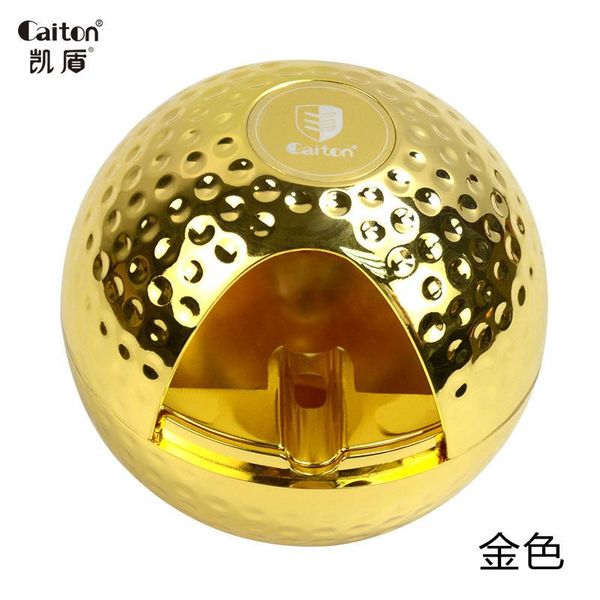 

golf training aids creative gift ashtray zinc alloy plating ball design