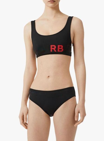 

bikini swimsuit ss20 for women one-piece with letters summer fashion swimwear lady backless bathin, White;black