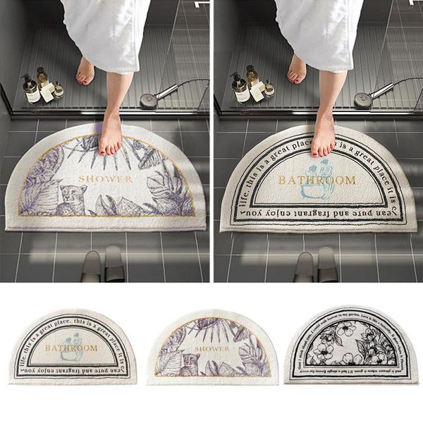 

bath mats retro mat non slip bathroom carpet plush soft rug absorbent room washable doormats entrance door