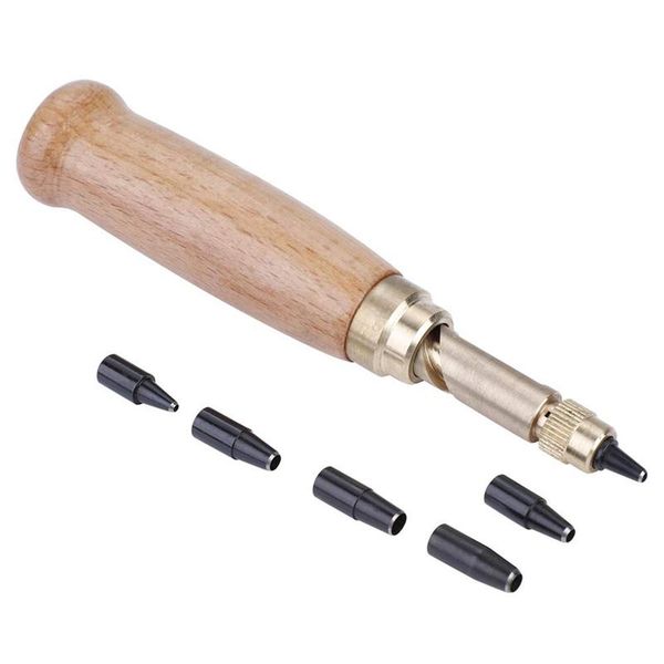 

punch tool leather strap watch band belt eyelet hole revolving hand puncher for saddle professional sets