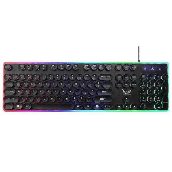 

gaming keyboard and mouse set retro backlit game usb wired for pc lapkeyboards